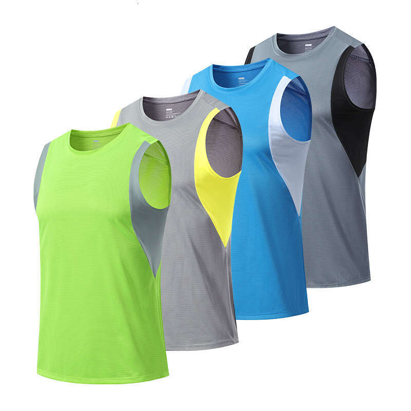 Summer New Quick Drying Tank Top Men's Loose Breathable Leisure Fiess Sleeveless Shirt Running Sports T-shirt