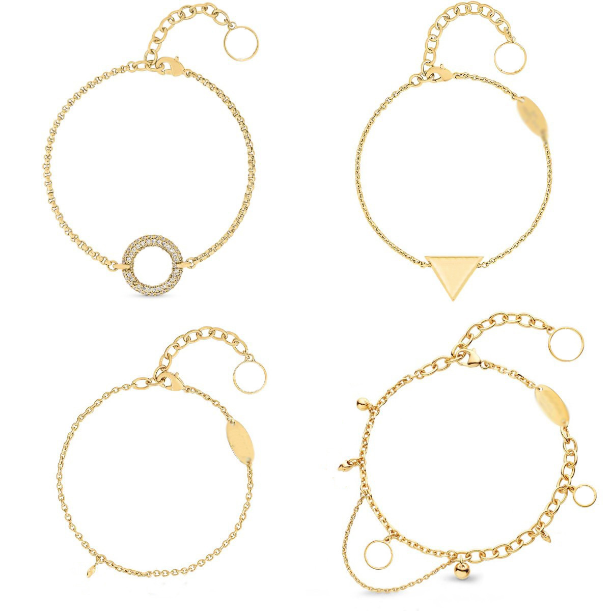 New Chain Bracelets Designers 18k Gold Plated Luxury Brand Circle Fashion Women Love Stainless Steel Bracelets Wedding Party Jewelery Love Gift Bracelet