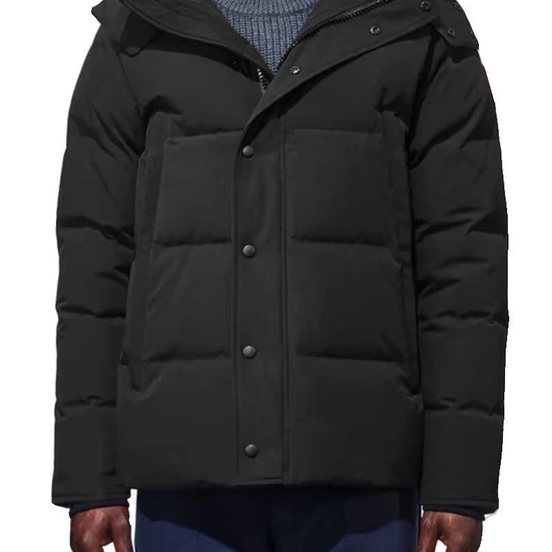 Mens Puffer Jacket Wyndham Canada Down Jacket Womens Wolf Fur Collar Parka Winter Fashion Outdoor Padded Warm Windproof Jacket