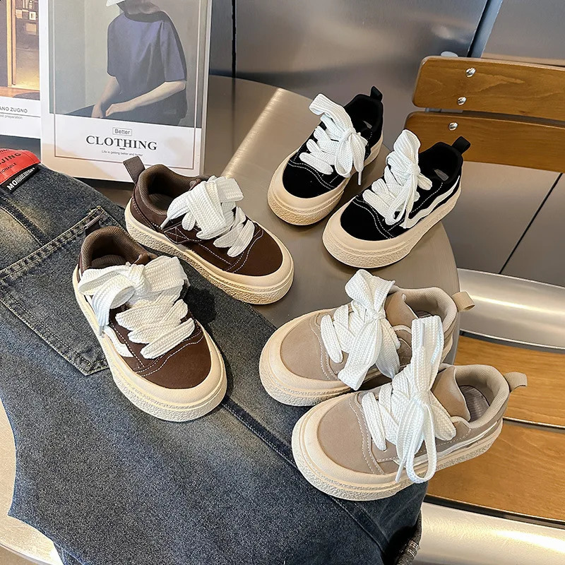 Childrens sports shoes fashionable round toes comfortable and fashionable anti slip sports shoes childrens soft soled casual edition shoes 240912