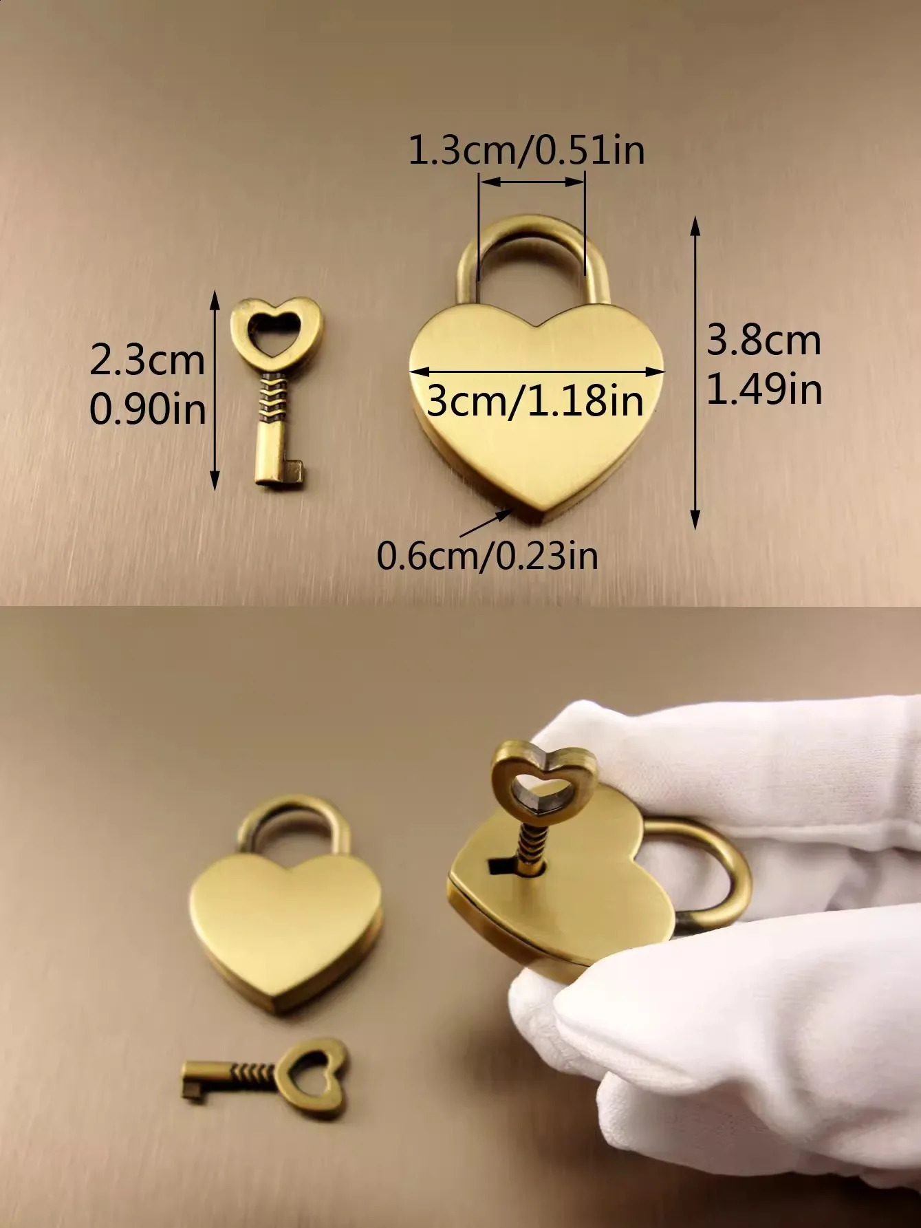 Heart shaped lock luggage buckle mini drawer bag door lock wardrobe escape room small padlock 240907