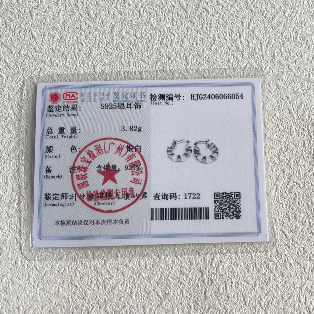 BF CLUB 925 Sterling Silver Vintage Round Strip Earrings For Women Trendy Earring Jewelry Prevent Allergy Party Accessories GiftX240912