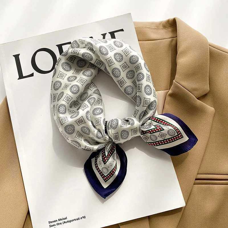 Bandanas Durag 100% silk satin womens scarf printed Foulard womens square head scarf Bandana Shawl womens 2022 brand J2409099IGX