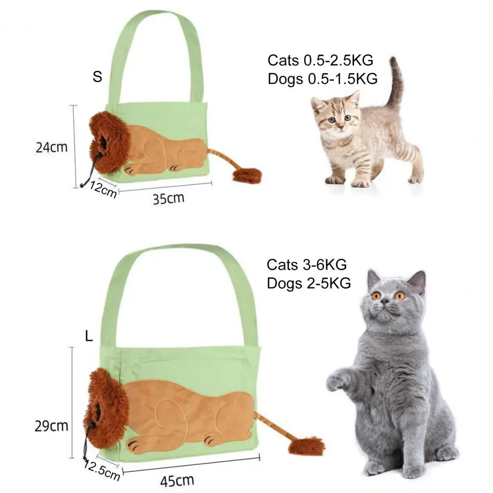 Pet Carriers Lion Design Portable Breathable Bag Cat Dog Carrier Bags Outgoing Travel Pets Handbag Pet Shoulder Carrying Bags