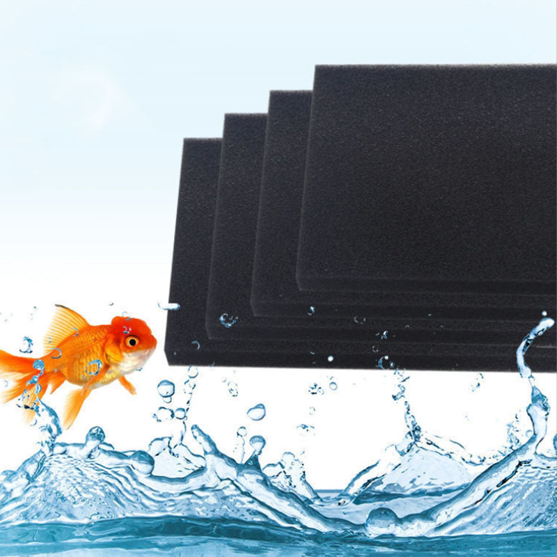 50x50x2cm Black Filtration Foam Aquarium Fish Tank Biochemical Filter Sponge Pad Skimmer Long Use Time Sponge Supply Tank
