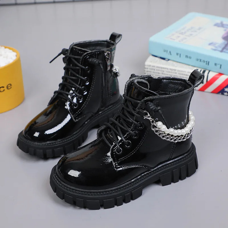 Girls Martin boots childrens bead short boots student shoes childrens waterproof outdoor boots autumn and spring anti slip boots 240903bj