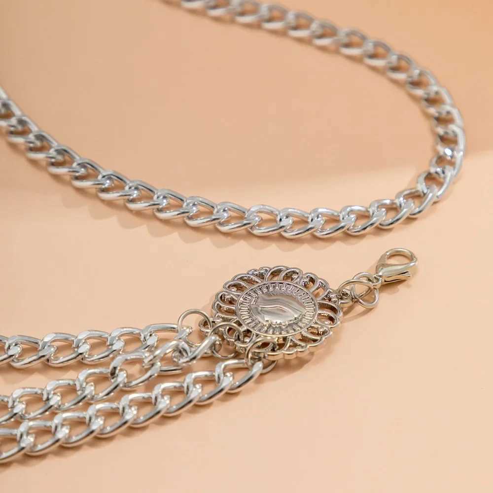 Boho Sexy Wen Fashion Belt Hip High Waist Gold Silver Narrow Metal Body Chain Block Edge New X250410
