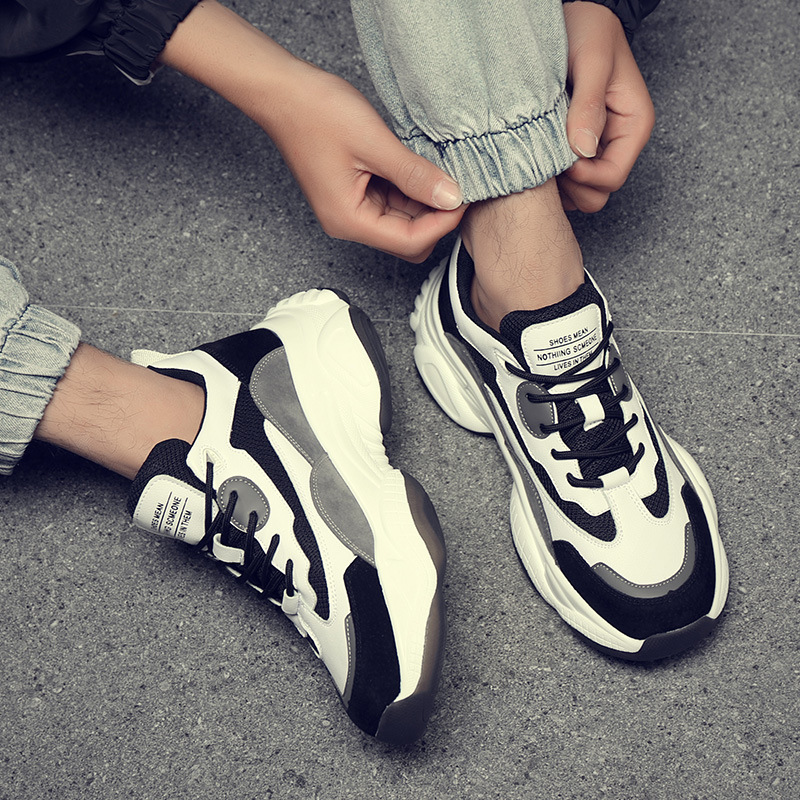 Ddmybear Couple's 2024 New Versatile Casual Instagram Red Super Hot Color Contrast Increase Thick Sole Sports Dad Shoes Chinese Brand Shoes F912-