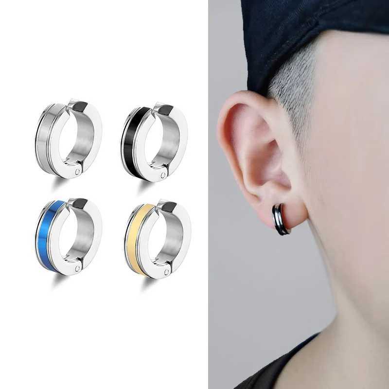 1 Piece Gothic Ear Clip Hoop Earrings for Men/Women Stainless Steel Painless Non Piercing Fake Earrings Jewelry GiftsX240913