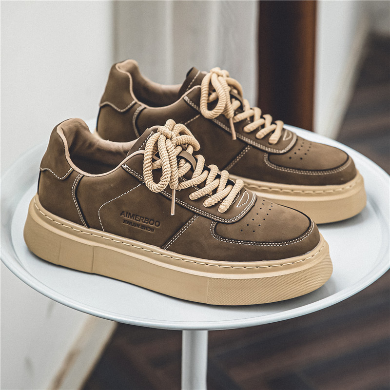 2024 New Free Shipping Black Brown Sports and Leisure Trendy Versatile Shoes Men's outdoor sport sneakers