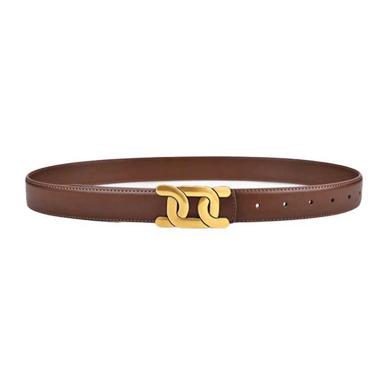 1 piece of womens retro with alloy buckle fashion belt casual jeans belt high-end pants belt W240912