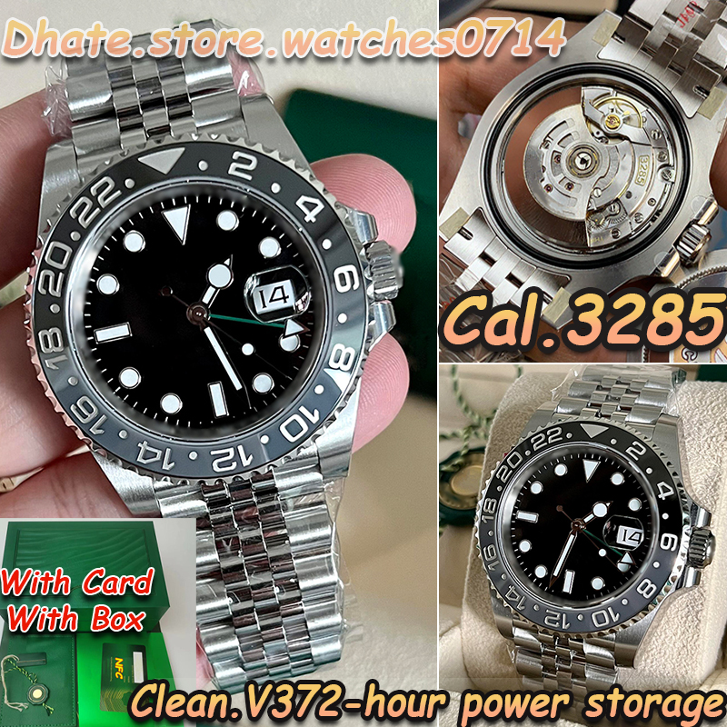 Clean Watch Mens Watch Luxury Watch Super Quality Clean Factory V3 40MM Top Cal.3186/3285 Movement Automatic Mechanical Watch 904L Black and Gray Ceramic Ring With Box