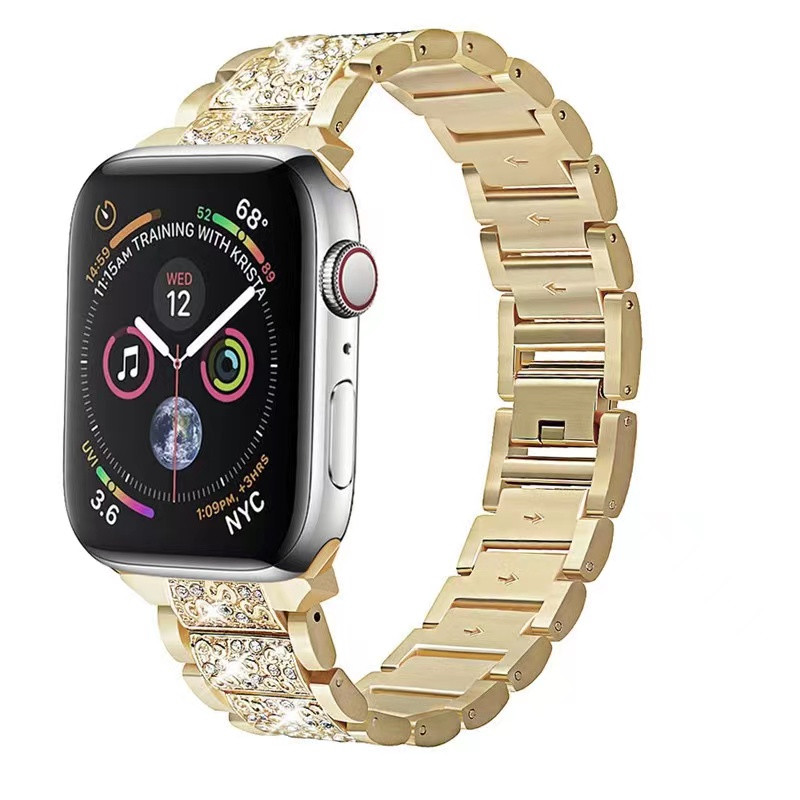 Luxury Metal Diamond Watch Straps for Apple Watch Bands 49mm 45mm 38mm 40mm 42mm 44mm Women Bling Slim Glitter iwatch Series Ultra 9 8 7 6 5 4 3 SE Sm