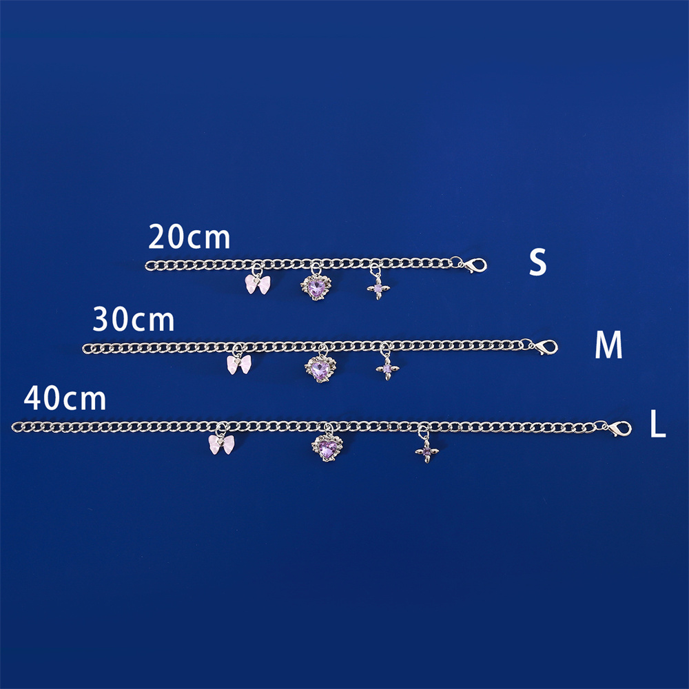 Pet Metal Necklace Gemstone Heart Bow Zircon Pendant Cat Collar Necklace for Cats and Small and Medium Dog Accessories Products