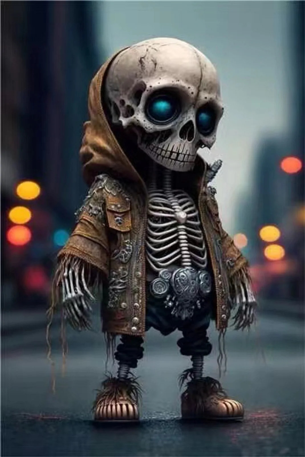 Skull Resin Statue Cool Skeleton Decorative Figurines Halloween Party Decoration Home Accessories Living Room Bedroom 240911
