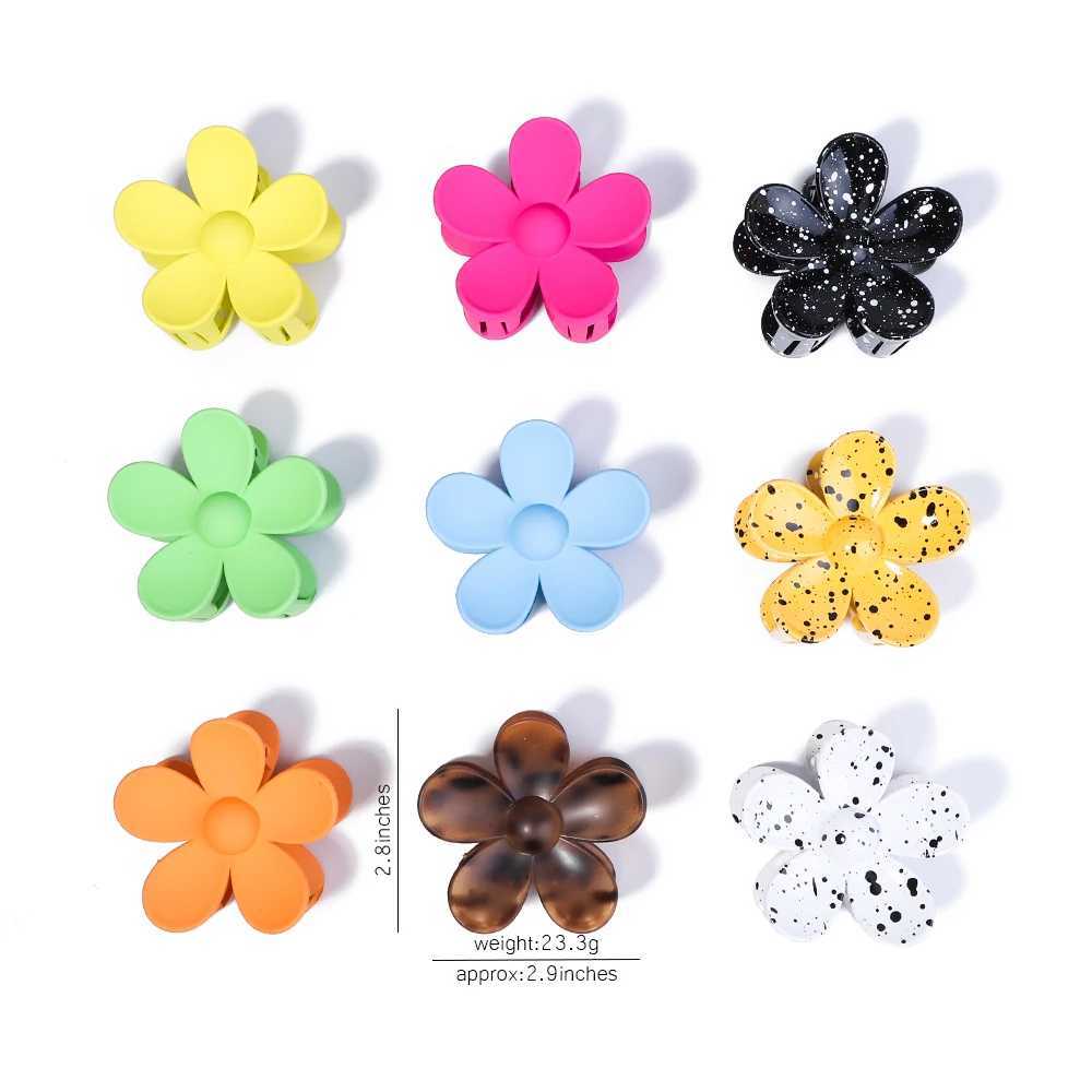 2024 Korea Flower Shape Hair Claw Clip for Women Girls Barrette Crab Hair Clips Ponytail Hairpins Bath Barrette Hair AccessoriesX240912