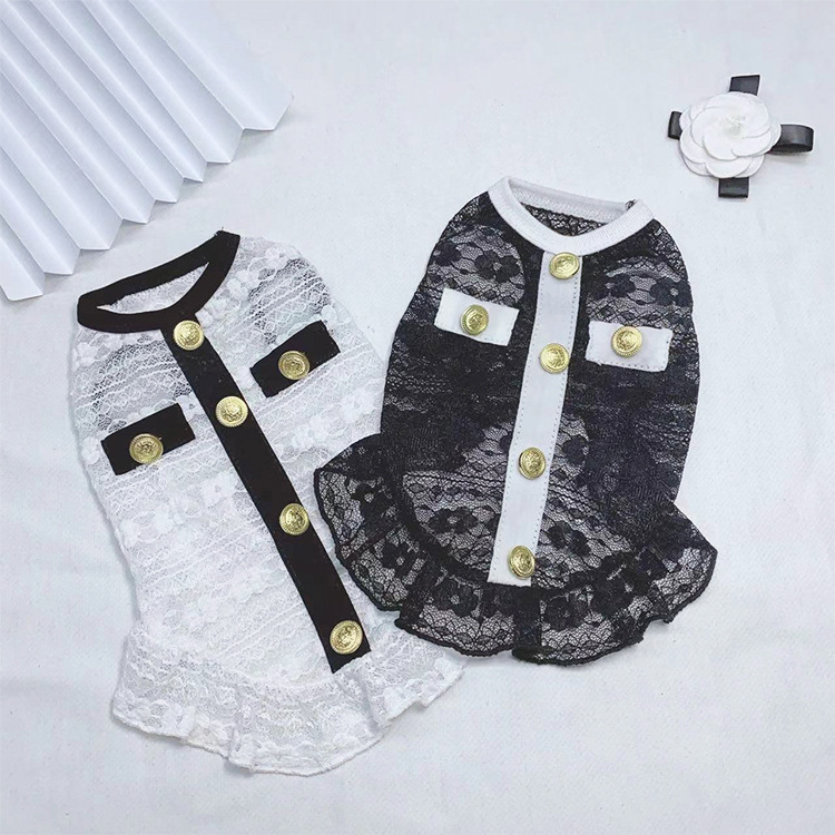 Pet Summer Mesh Lace Skirt Fragrant Cat Thin Dog Clothes Dress for Small Dogs
