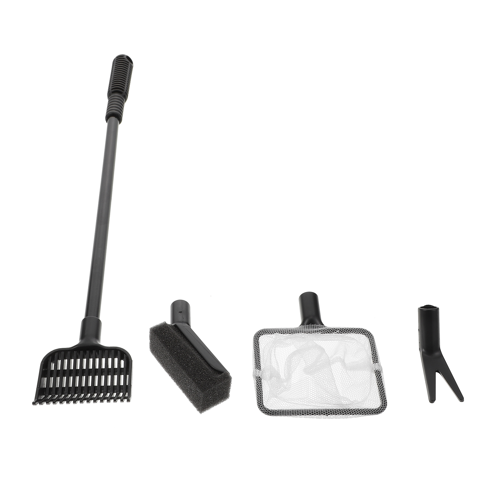 Fish Tank Cleaning Brush Portable Fishing Net Suite Aquarium Gravel Rake Plastic