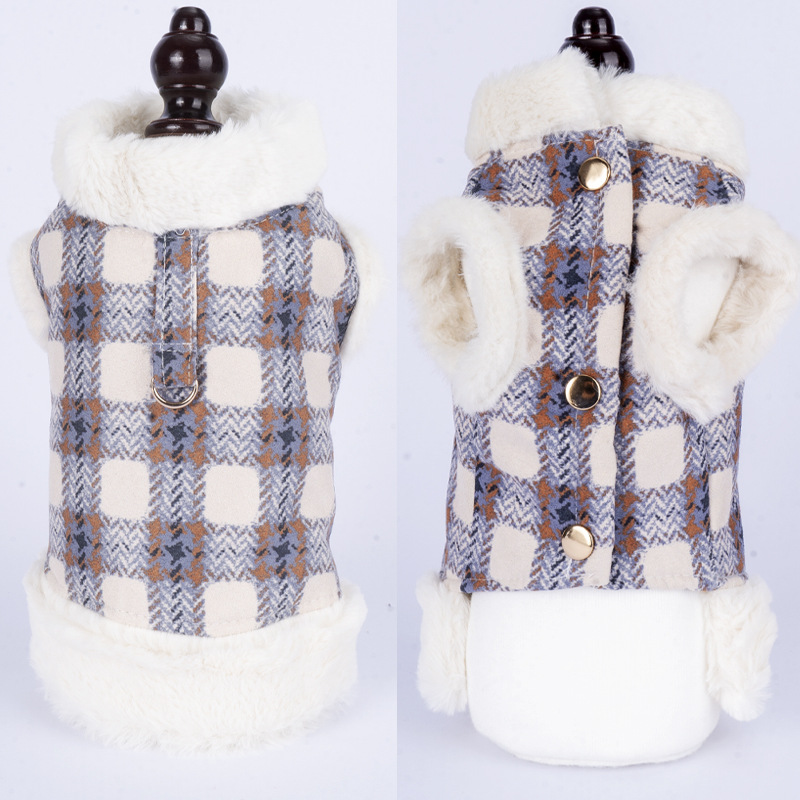 Autumn Winter Thickening Plush Vest for Small Dogs Puppy T-Shirt Fleece Pullover Pet Clothing