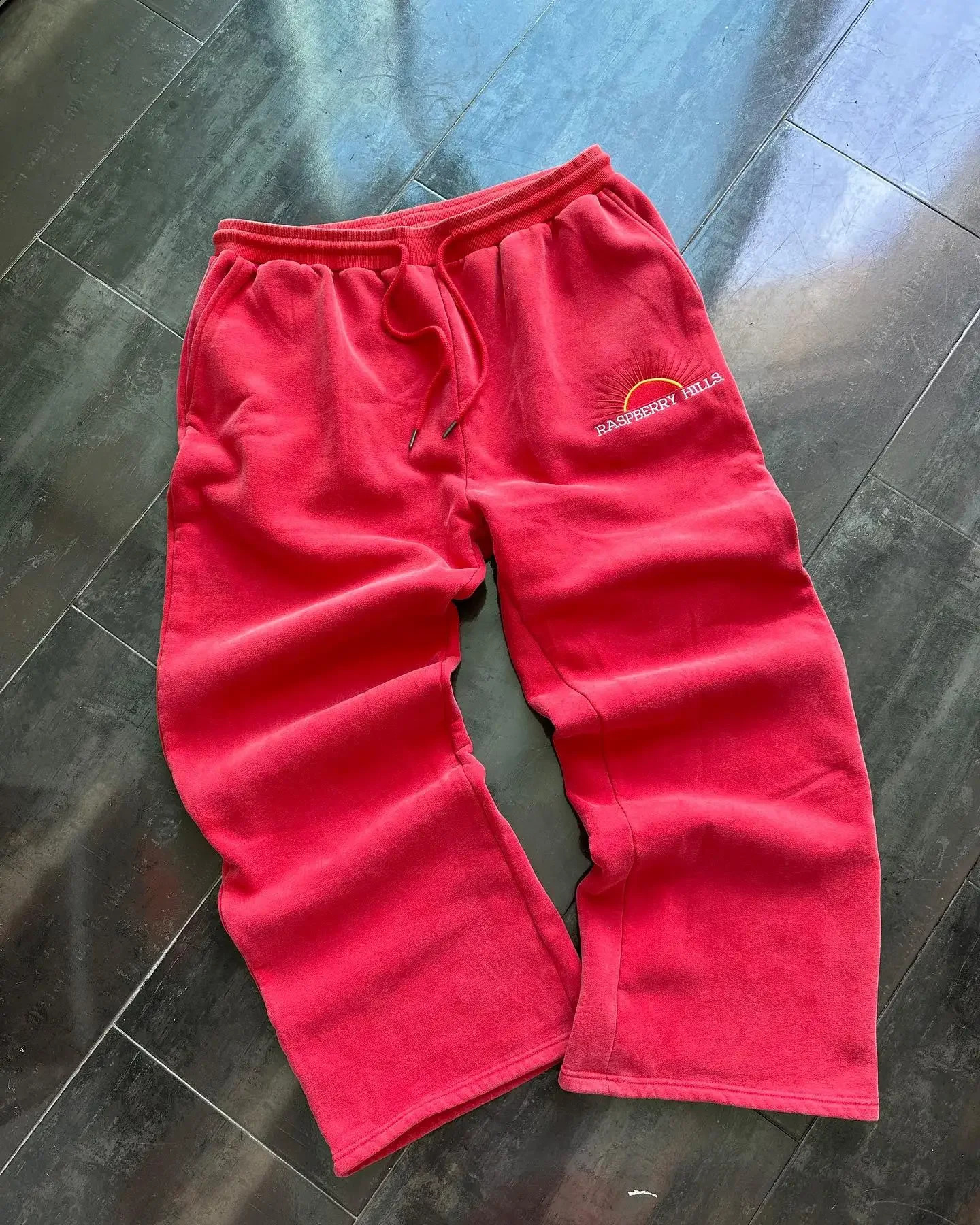 GOLD Trendy s Summer Cotton Casual Pants Red Fashion Man Women Street Sweatpants Harajuku Baggy Joggers Straight 240911