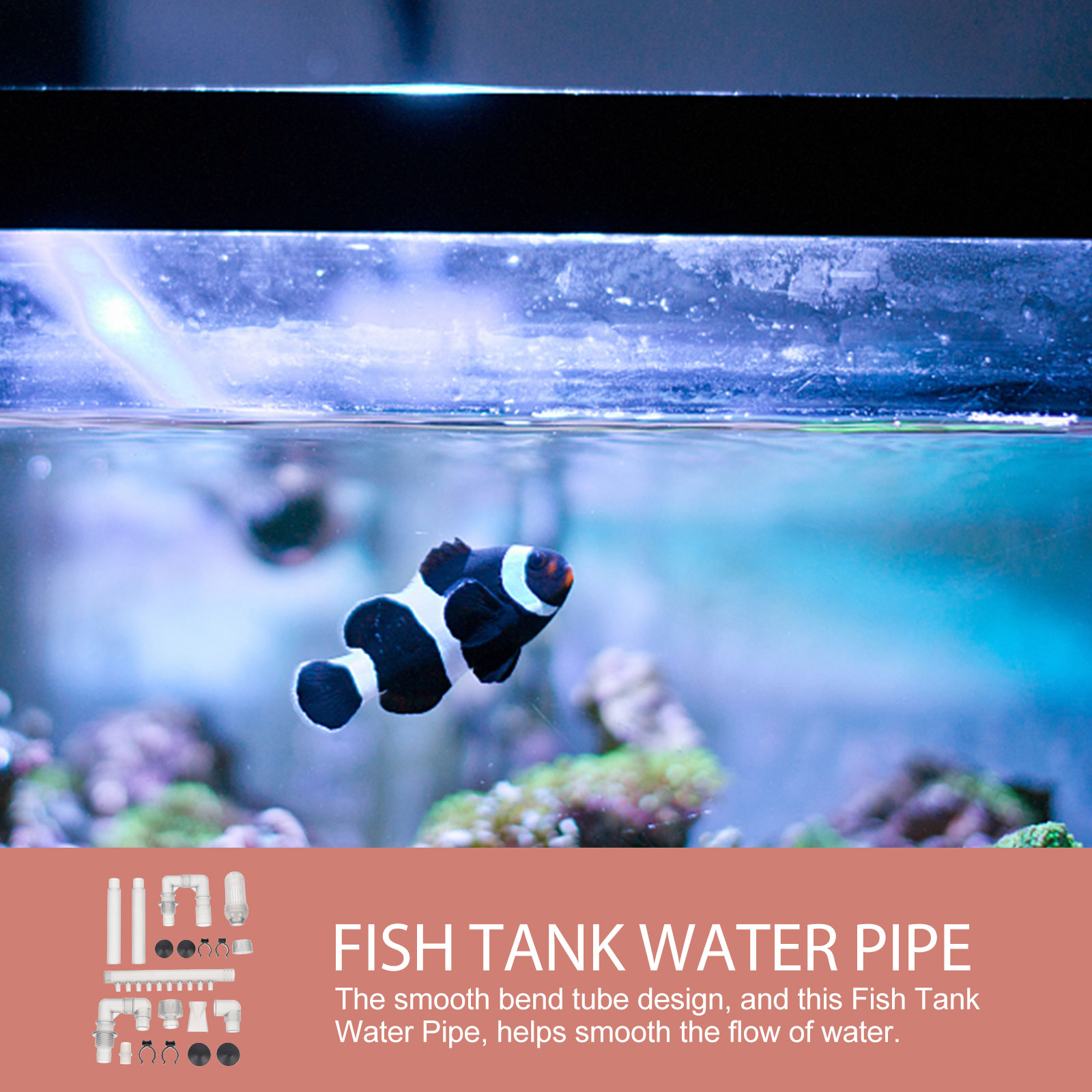 Fish Tank Plumbing Fittings Sponge Filter Water Inflow Ultraviolet Light Aquarium Tube Hose