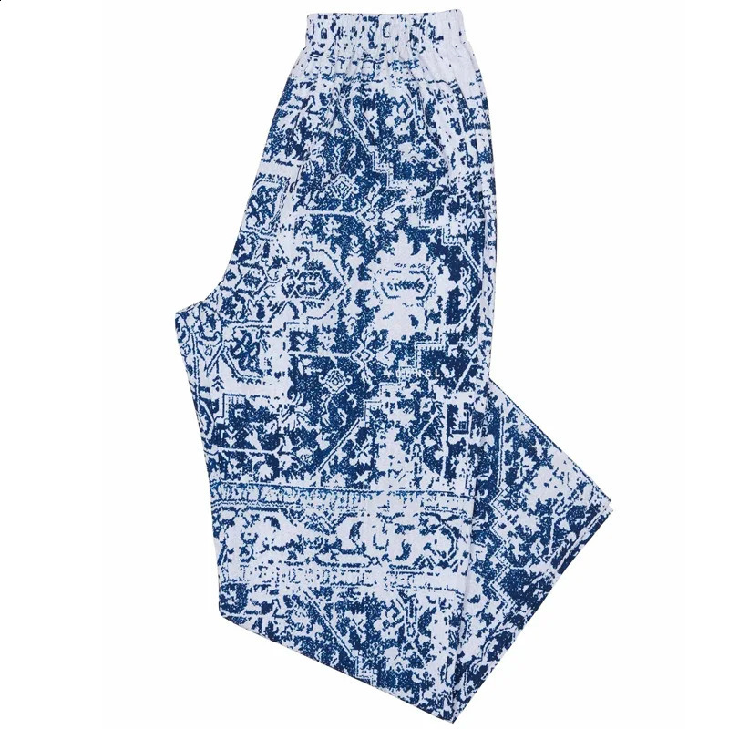 YOUNGLA American vintage pants mens summer breathable quick drying loose sweatpants fitness casual printed 240911