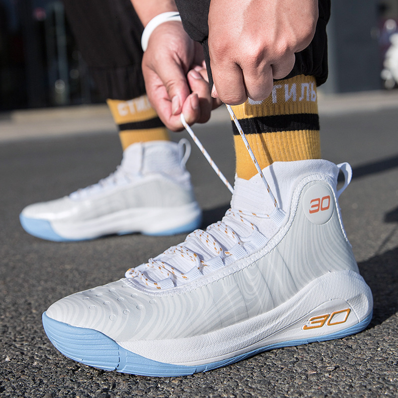 Large New Style Basketball Shoes Men S High Top Primary And Middle School Student Activism Sports Warehouse Li Actual Combat Boots Running OUTDOOR