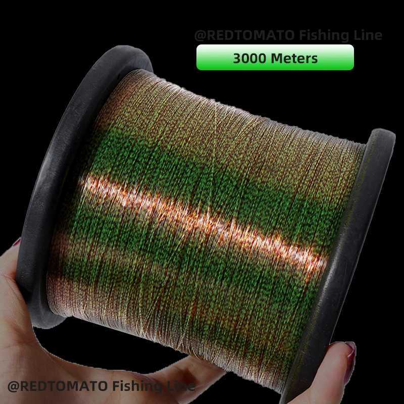 3000m 1000m Invisible Fishing Line 3D Spoted Bionic Fluorocarbon Coated Monofilament Nylon Line Speckle Carp Algae Fishing Pesca Y240911