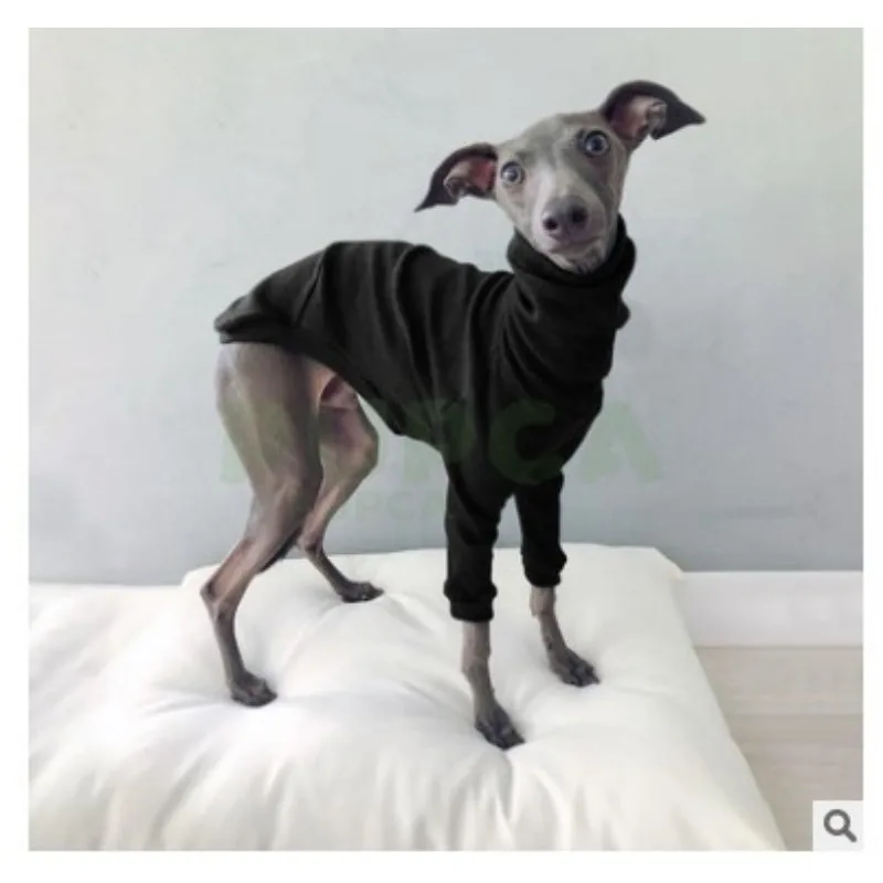 Dog Winter Clothes Fleece Whippet Vest Large Dogs Cotton Italian Greyhound Clothes Turtleneck Dog Clothes Soft Fleece Hoodie