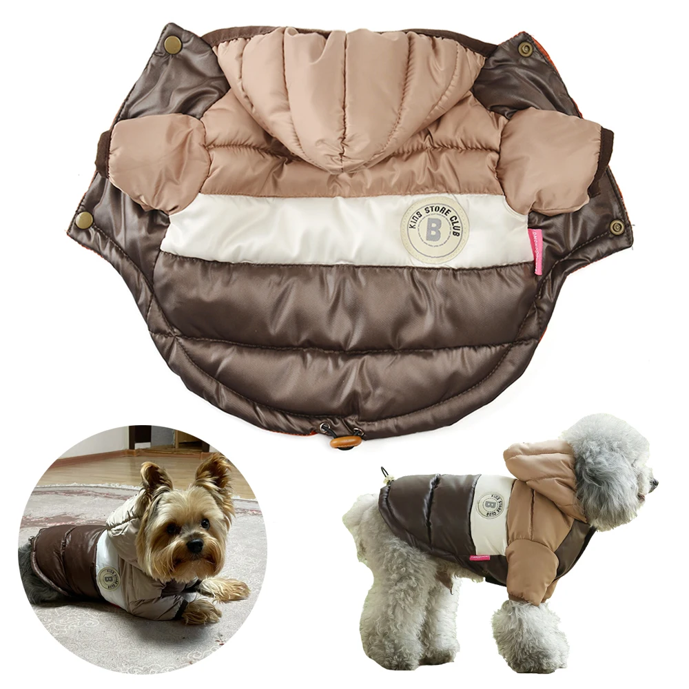 Dog Clothes for Small Medium Large Dogs Winter Warm Waterproof Down Jacket Puppy Hooded Coat Chihuahua French Bulldog Outfits