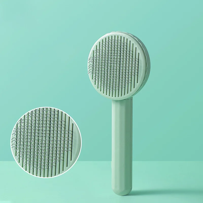 Self Cleaning Slicker Brush for Dog Cat Pet Comb Remover Undercoat Tangled Hair Massages Particle Cat Combs Improves Circulation