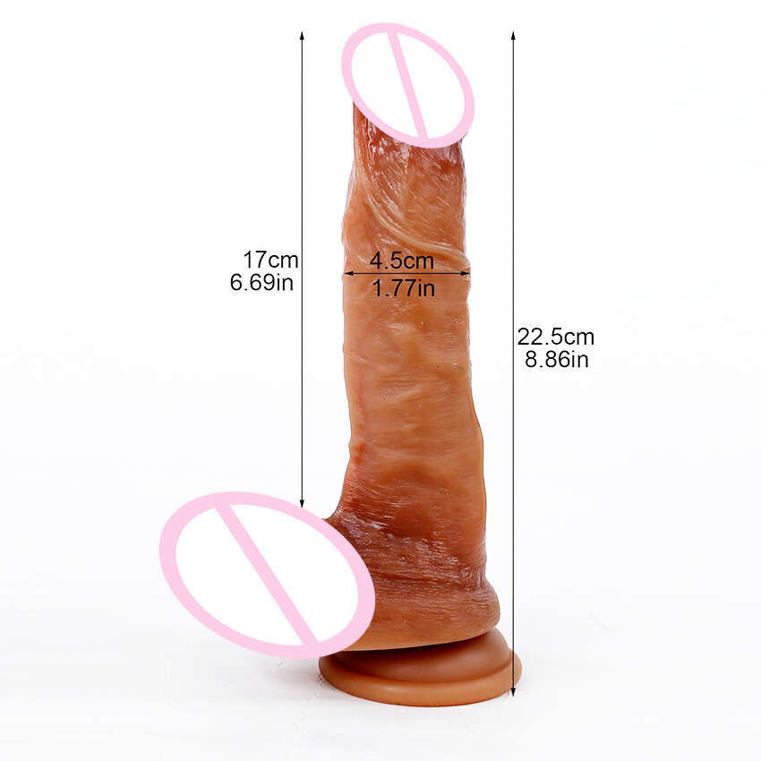22.5cm Realistic Dildo with Suction Cup, Flexible G-Spot Curved Shaft for Women, Anal Sex Toys, Huge Big Fake with Ball, Easy to Clean