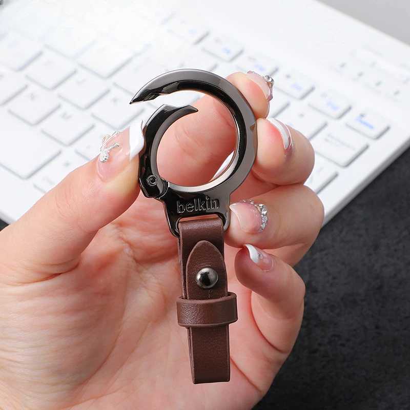 Car keychain luxury leather keychain solid color keychain car accessories gift car keychain W24091125