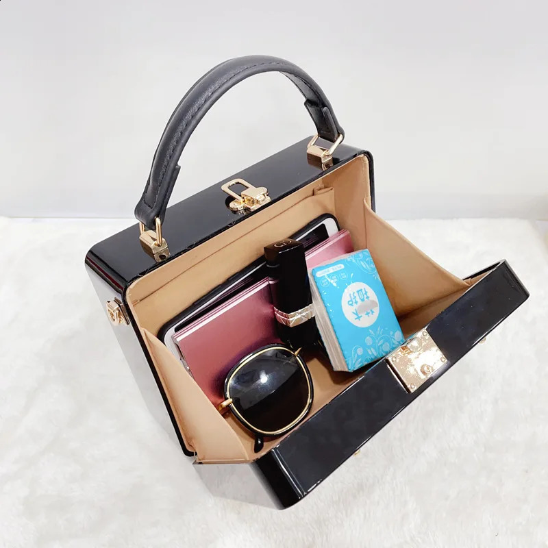 Vintage Radio Acrylic Bags For Women Box Shaped Clutch Purses and Handbag Elegant Evening Party Shoulder Crossbody Bag 240906 bb6c 4