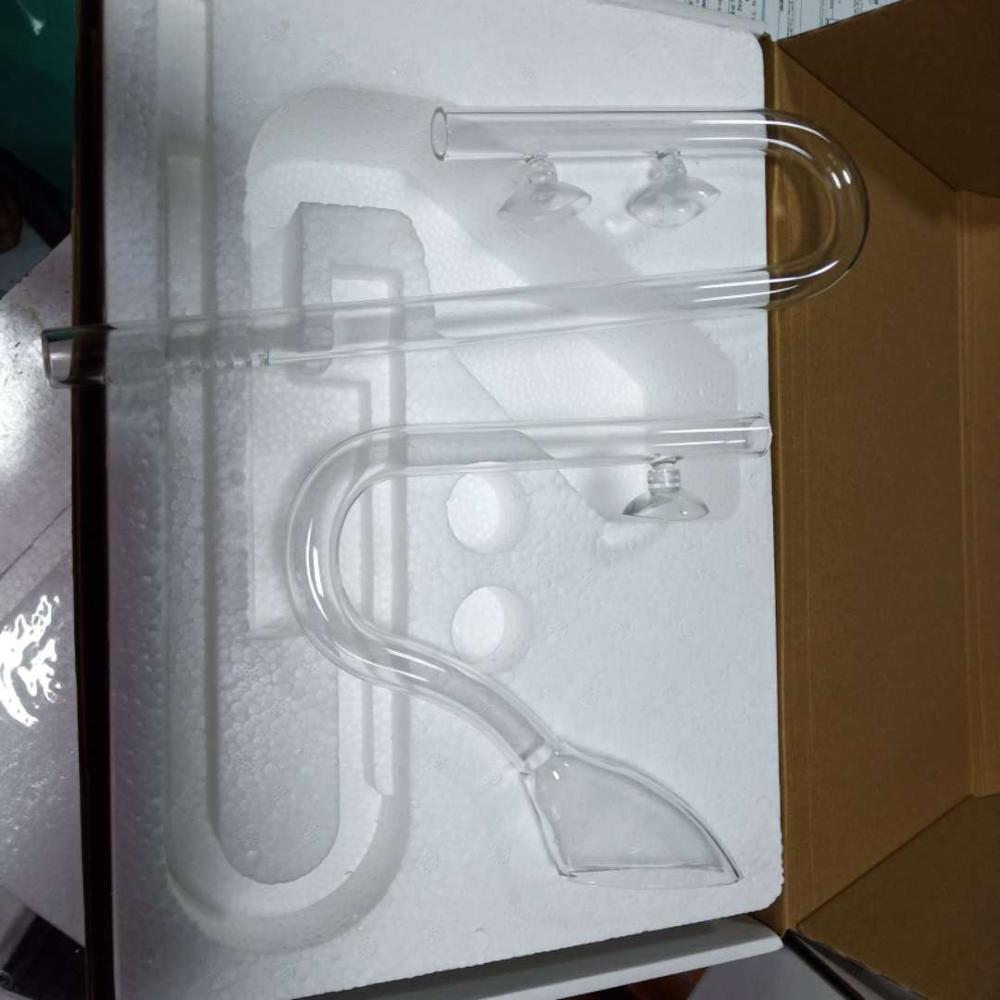 1 Set Aquarium 12/16mm Glass Lily Pipe Inflow Violet Outflow Tube with Sucker for Fish Planted Tank Water Skimmer Filter Tubing