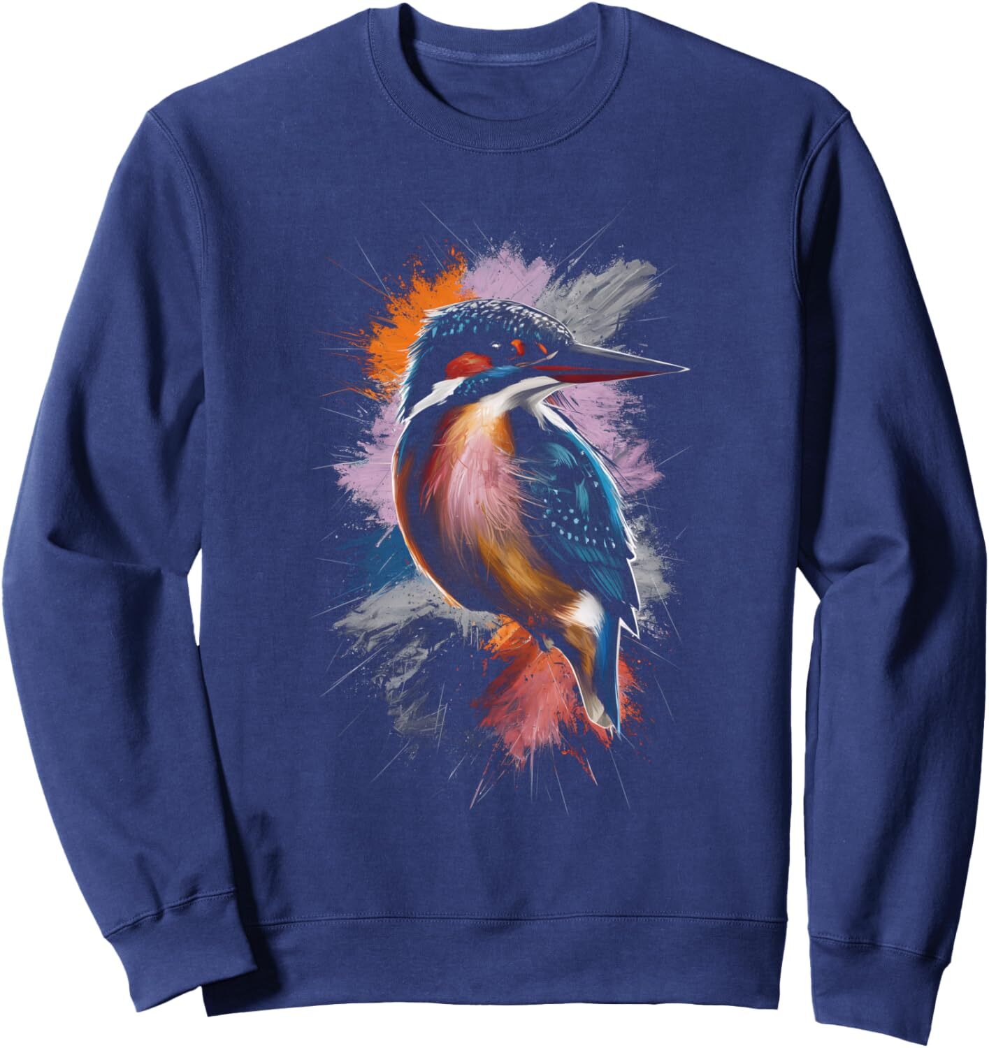 Long Sleeve Shirts for Men sweatshirt Kingfisher Bird Watching Birder Ornithologist Bird Gift Sweatshirt Tee Streetwear Casual tops clothes