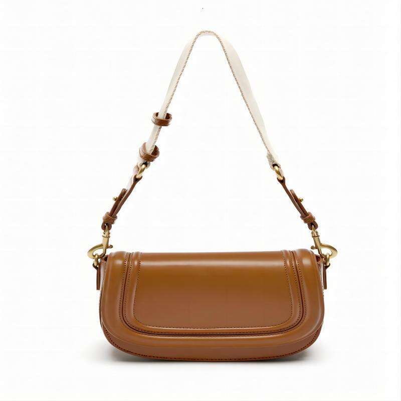 Designer bag ZA 2024 new versatile magnetic buckle flap wanted line decoration crossbody bag Solid color small shoulder bag saddle bag female tote bag