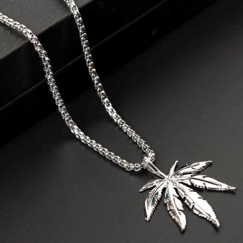 Hot Fashion Feather Mens Pendant Necklace Punk Retro Stainless Steel Box Chain Necklace Mens Jewelry Gift W240911