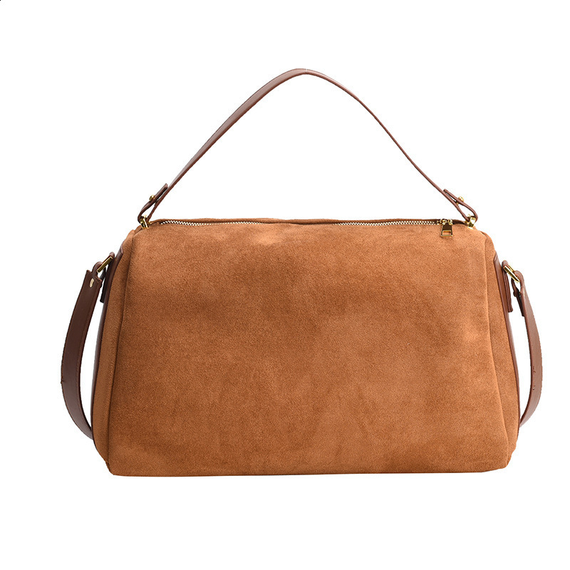 Niche crossbody bag for women 2023 new high-end and versatile suede pillow bag large capacity single shoulder handbag 240729