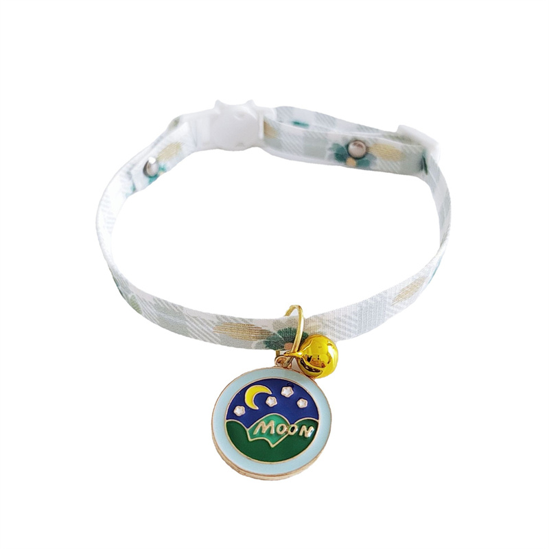 Cute Kitten Collar with Bell and Pendant Adjustable Safety Buckle Pet Collar for Cats and Puppies Pet Accessories Cat Products