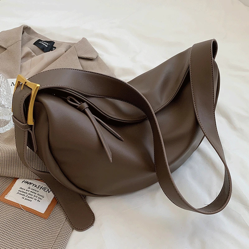 Vintage Sac Crossbody Bags For Women Large Capacity Handbags Solid Soft Shoulder Bags Female Casual Travel Hobos Bag 240912