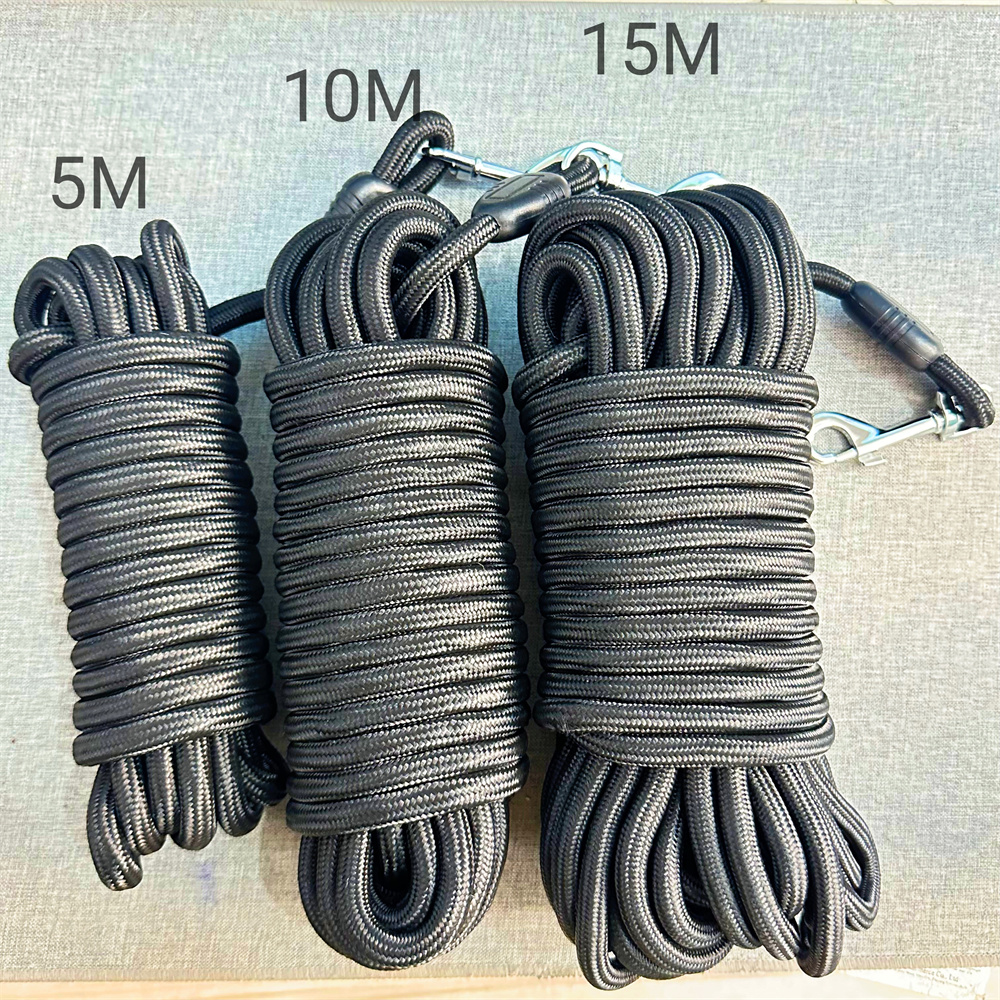 15FT/30FT/50FT Long Rope Training Dog Leash Heavy Duty Nylon Recall Pet Tracking Line for Small Medium Dog Pet Outside 5M/10M/15