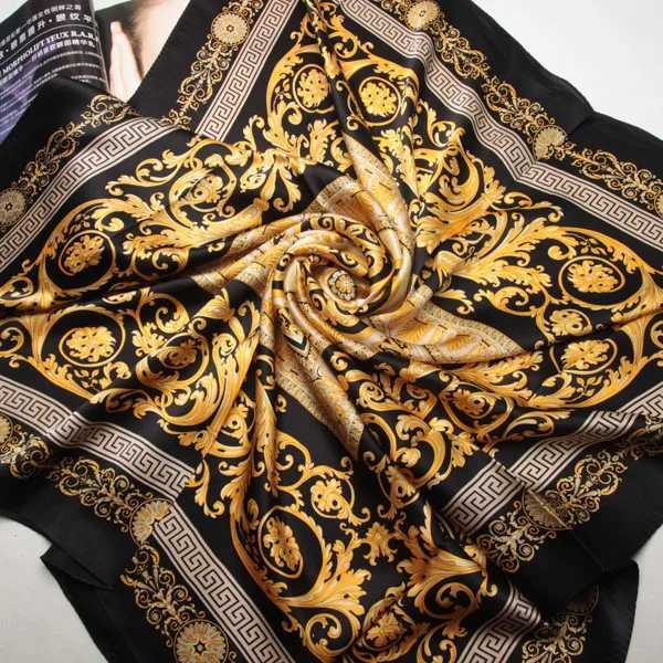 Bandanas Durag 70X70CM Hot selling Square Silk Scarf 100% Square Silk Scarf J240909