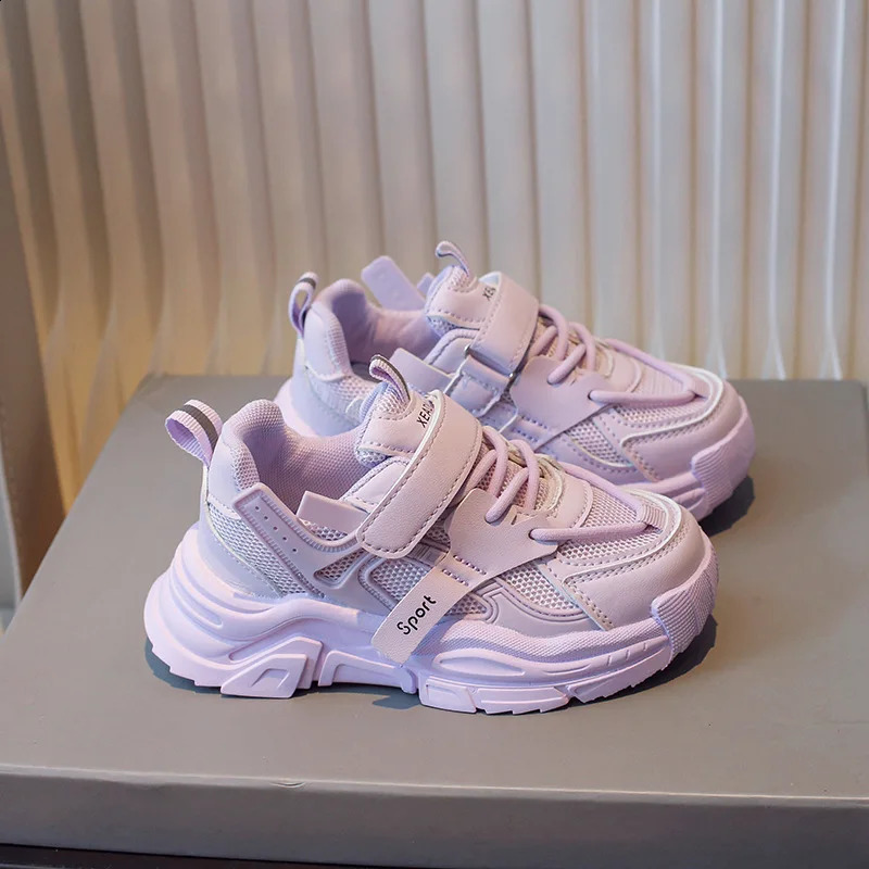 Black childrens tennis casual mesh breathable outdoor sports shoes suitable for children girls schools fashionable boys Versatile Footwear H260130