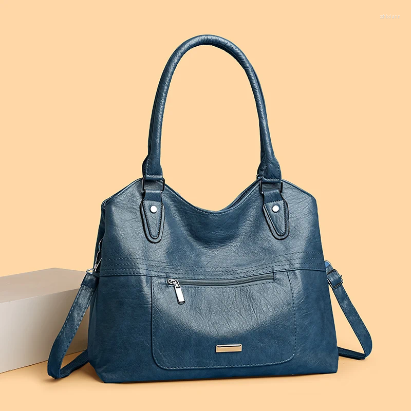 Totes High Quality New Soft Leather Large Capacity Women Fashion Ladies Handbags Shoulder Crossbody Bags For