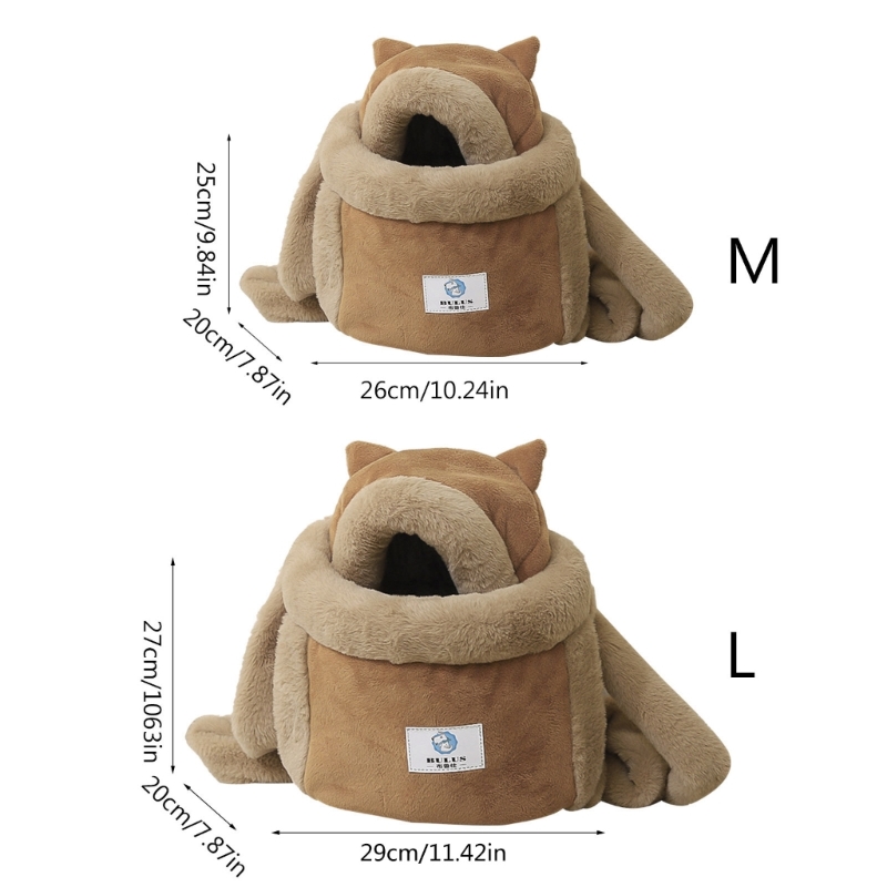 Bag for Small Pet Dog Backpack Portable Cat Travel Winter Pet Plush Warm Kitten Slings