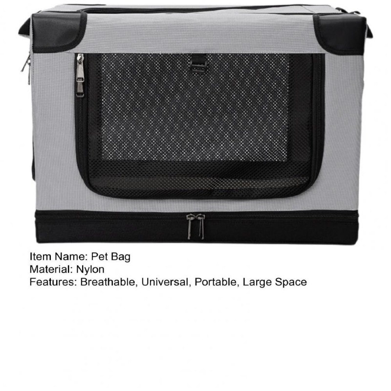 Pet car dog cage dog car seat breathable visible pet car bag top skylight dog carrying box