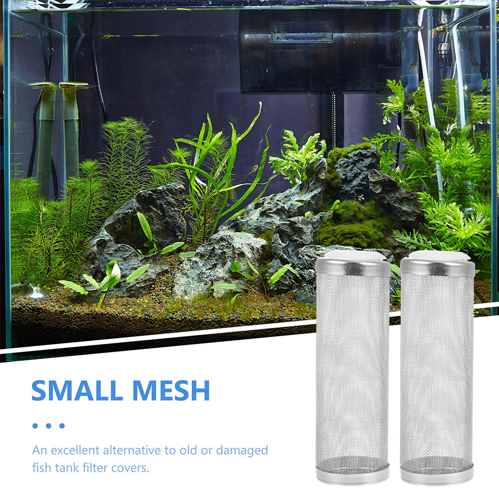 2 Pcs Water Outlet Protective Cover Aquarium Filter Intake Guard Tank Mesh Cooling Tower Basket 304 Network Shrimp