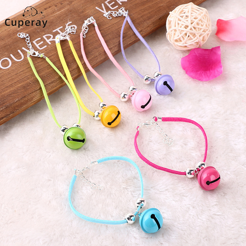 Pet Collars Handmade Painted Cat Dog Collar Necklace with Cute Bells for Puppies & Cat Outdoor Travel Kitten Collar Accessories