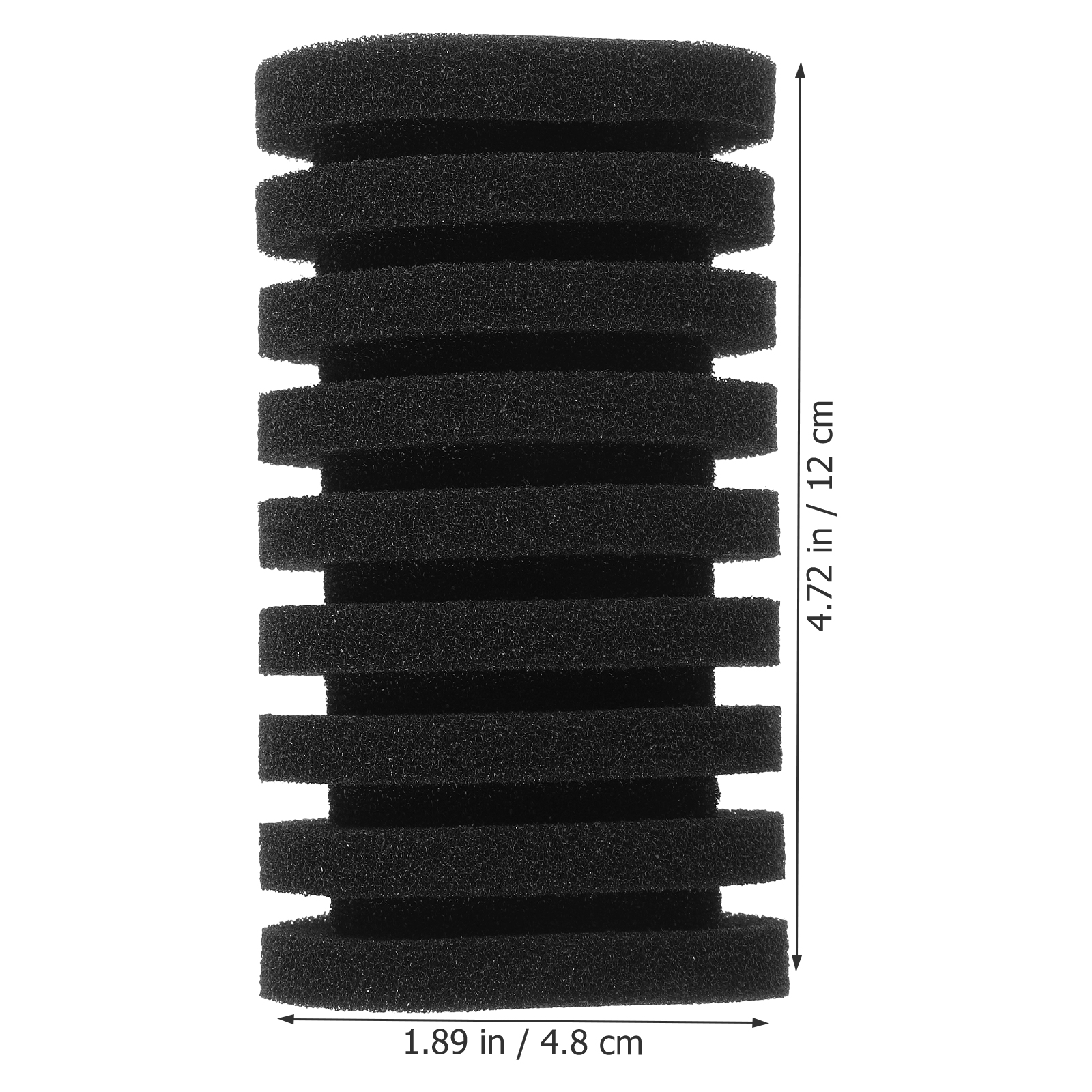 2 Pcs Mini Filter Replacement Cotton Strainer Sponge Automatic Fish Tank Aquarium Accessory Black Practical
